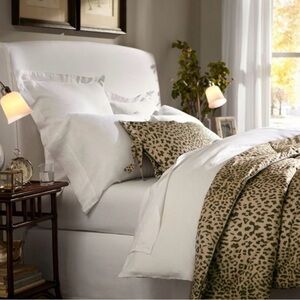 Rare Twin Pottery Barn Leopard print Comforter + 2 shams pre owned see photos
